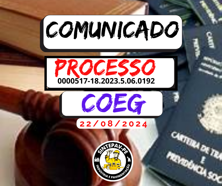 Mais informações….Comunicado – COEG