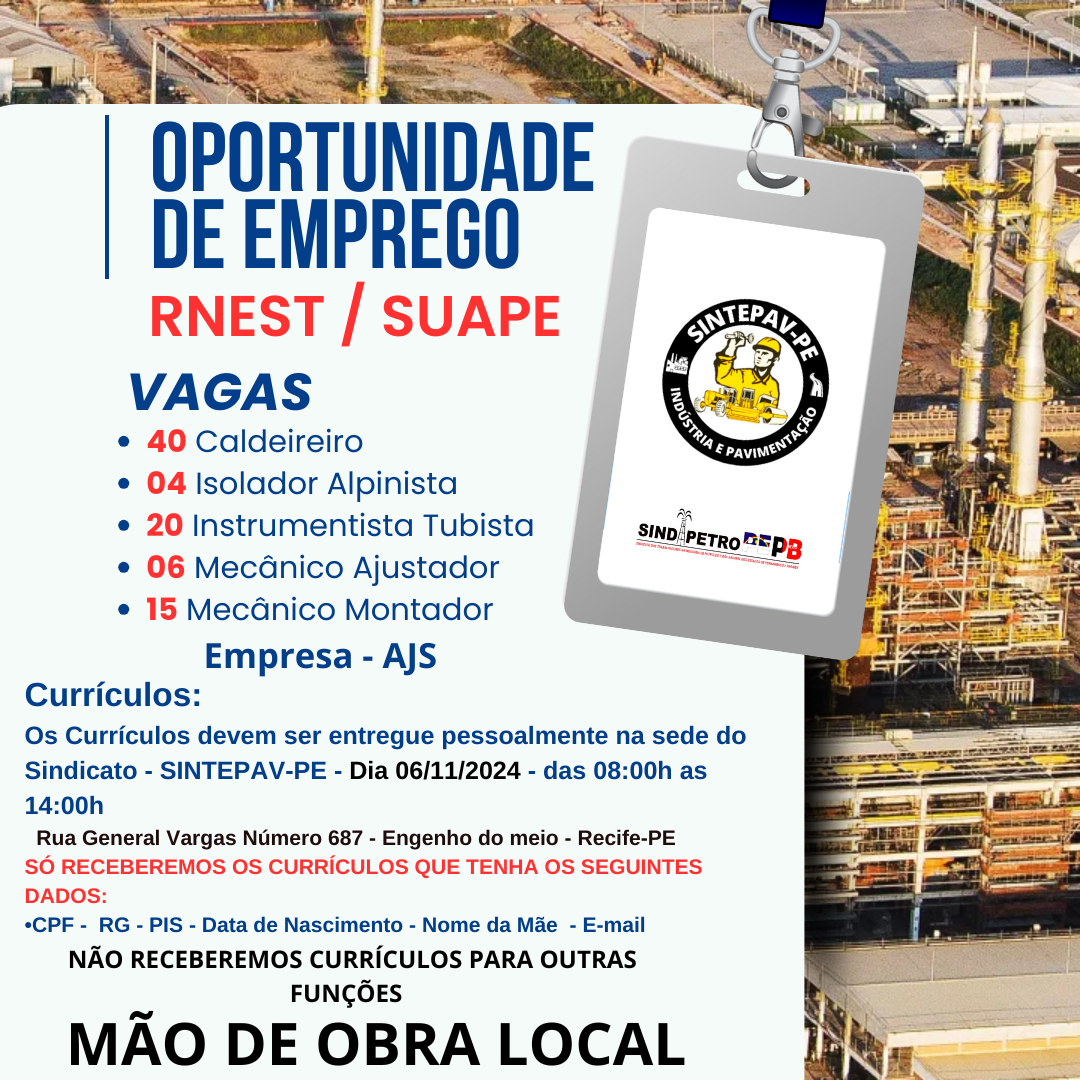 VAGAS – SUAPE