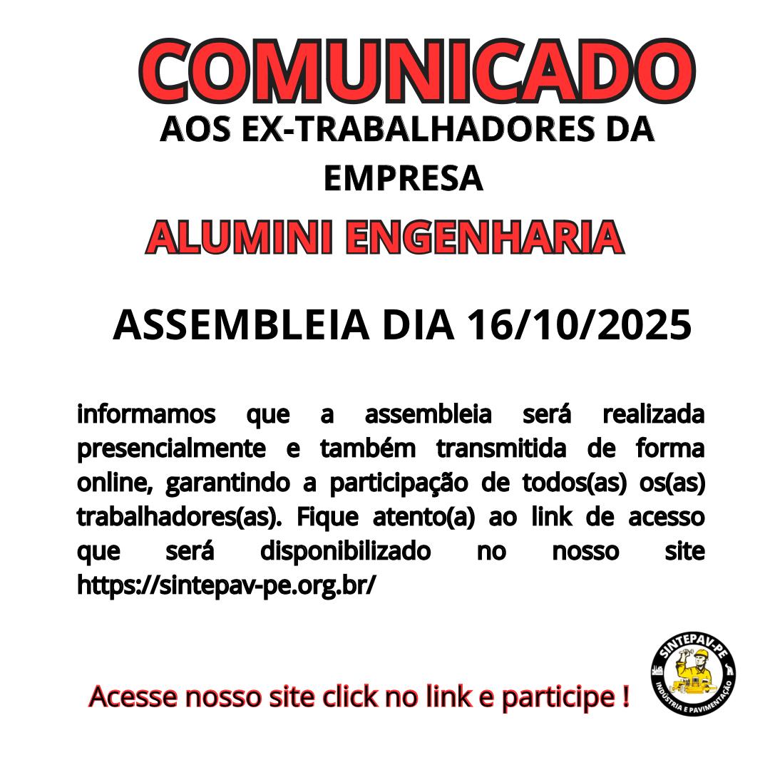 Comunicado Processo ALUMINI