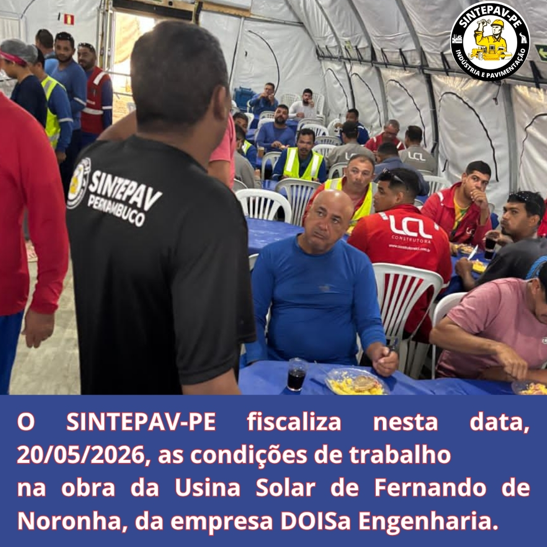 Fiscalização – obra da Usina Solar de Fernando de Noronha, empresa DOISa Engenharia