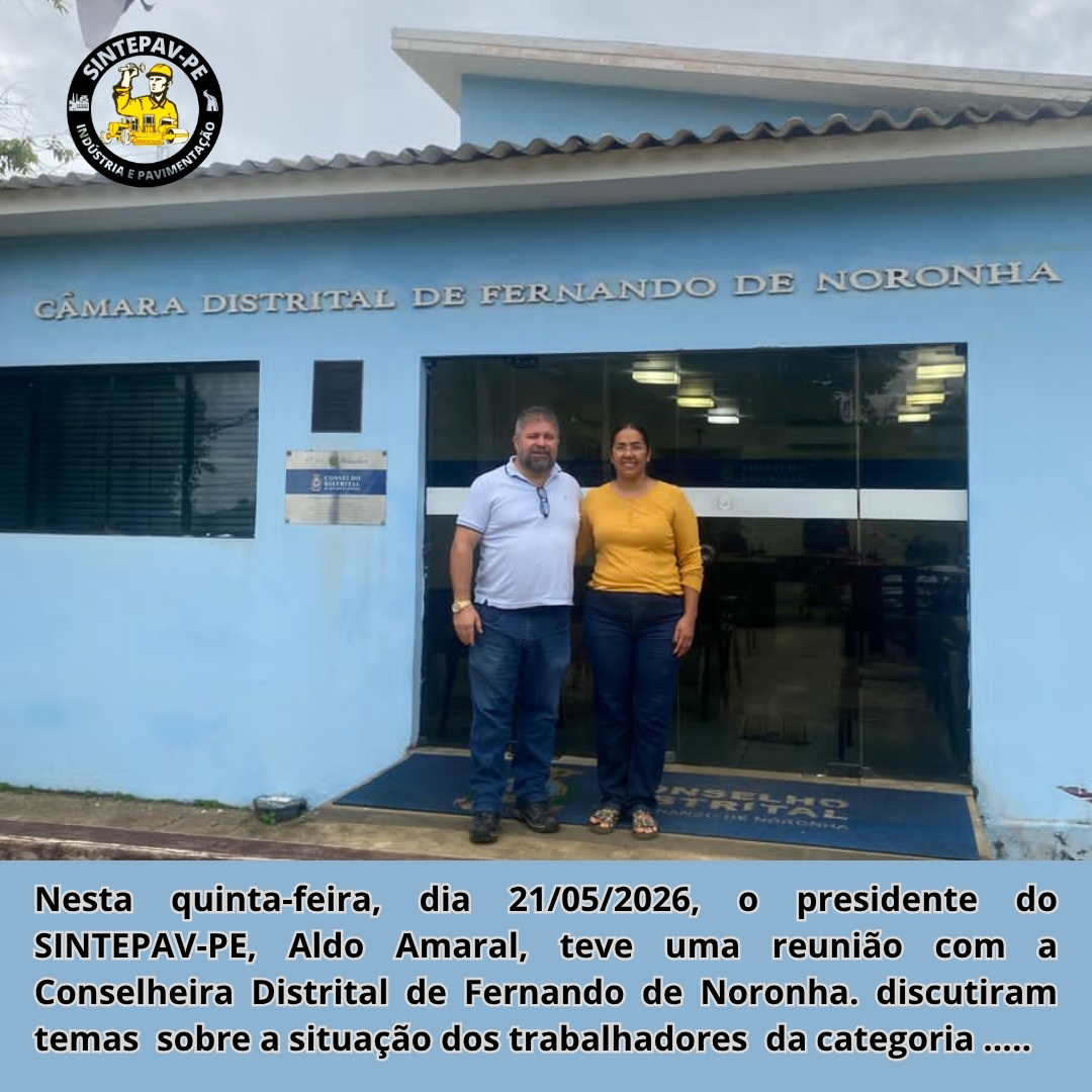 Reunião – Sintepav-Pe – Conselheira Distrital de Fernando de Noronha