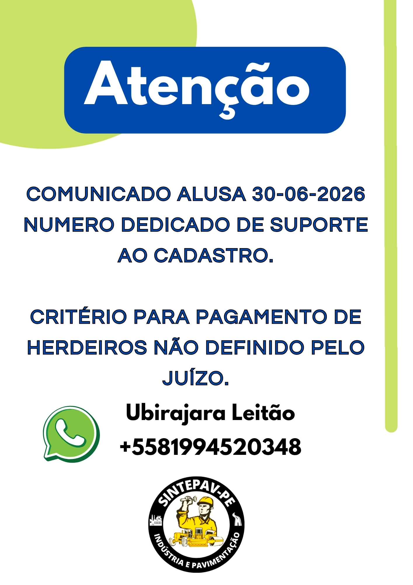 COMUNICADO ALUSA 30-06-2026
