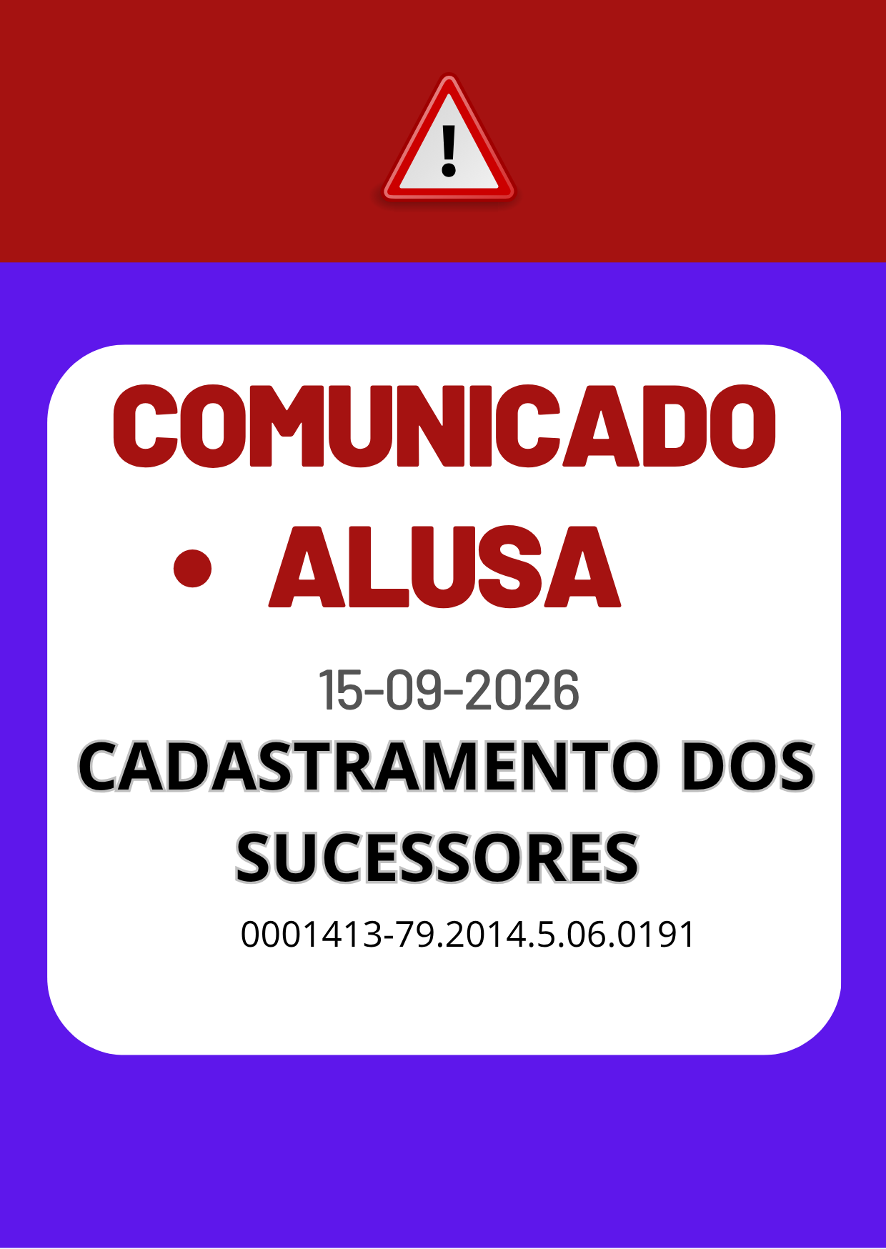 COMUNICADO ALUSA 15-09-2026